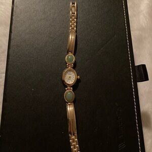 LA Express Quartz Watch with Faux Jade stones